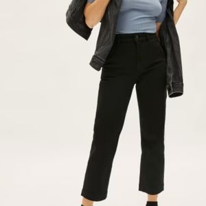 Everlane Black Straight Leg Crop Pants sz 0 regular